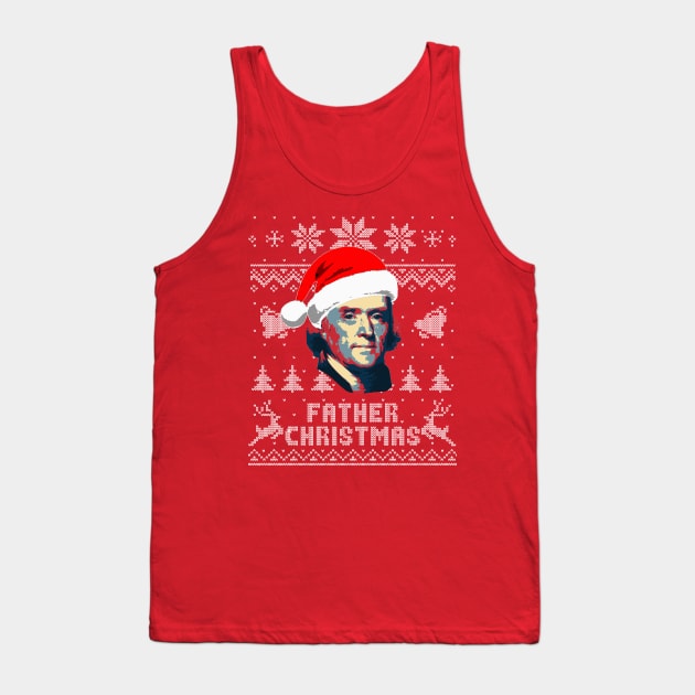 Thomas Jefferson Father Christmas Tank Top by Nerd_art